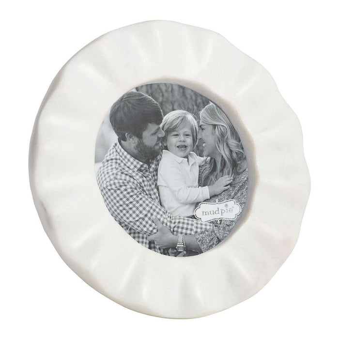 Circle Ruffle Marble Frame
