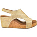 Women's Gold Woven Carley Wedge Sandal