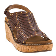 Women's Mahogany Studded Can We Go Wedge Sandal