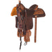 Chocolate Two-Tone Floral Tooled 15.5in Team Roping Saddle