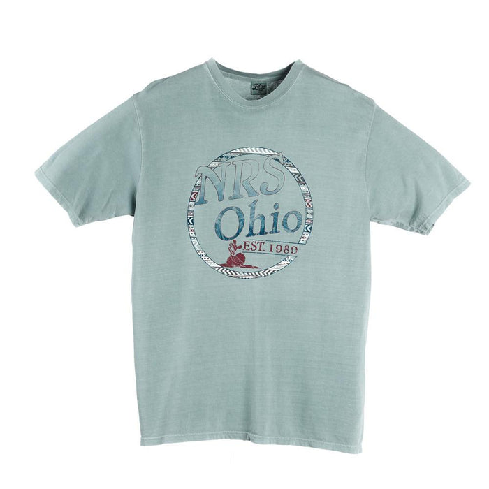 Ohio Pale Jade Aztec Border Logo Tee Shirt