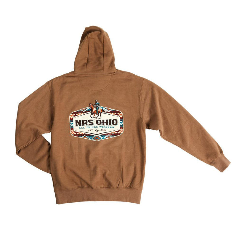 Ohio All Things Western Russet Aztec Border Hoodie