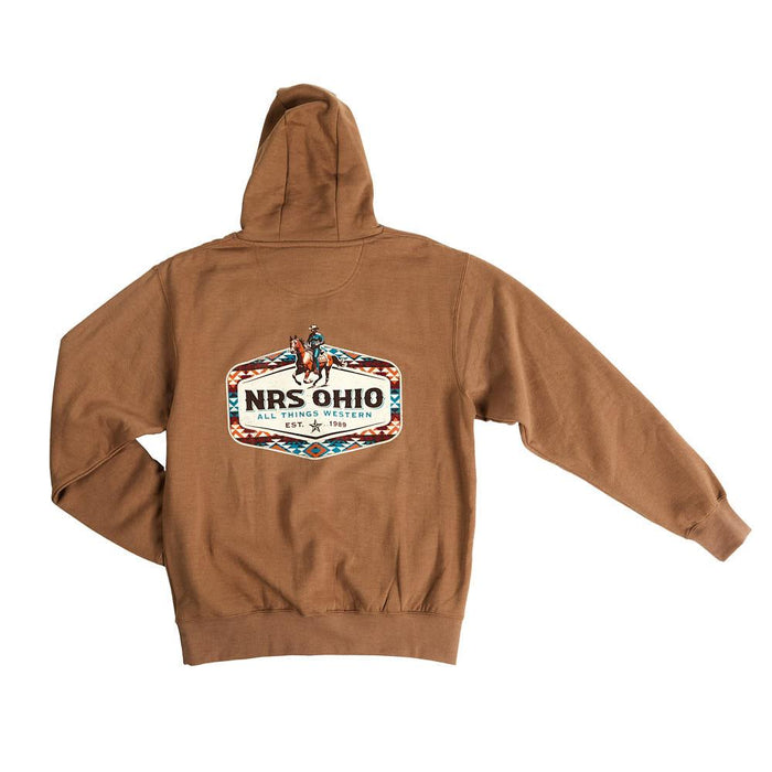 Ohio All Things Western Russet Aztec Border Hoodie