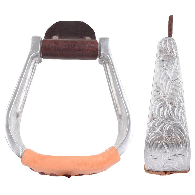 Aluminum & Leather Tread 2in Stirrup