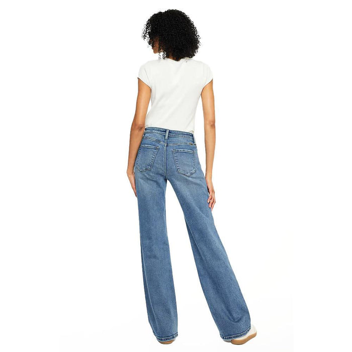 Women's Medium Wash 90's Flare Button Fly Jean