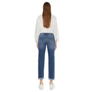 Women's Dark Wash Slim Boyfriend Fit Jean