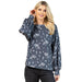 Women's Charcoal & Ivory Bucking Horse Print Sweatshirt