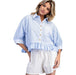 Women's Bluebell Striped Ruffle Blouse