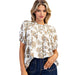 Women's Rustic Garden Floral Print Top