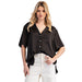 Women's Black Satin Top
