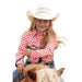 Girl's Coral Check Shirt