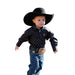 Infant Navy Print Long Sleeve Button Shirt