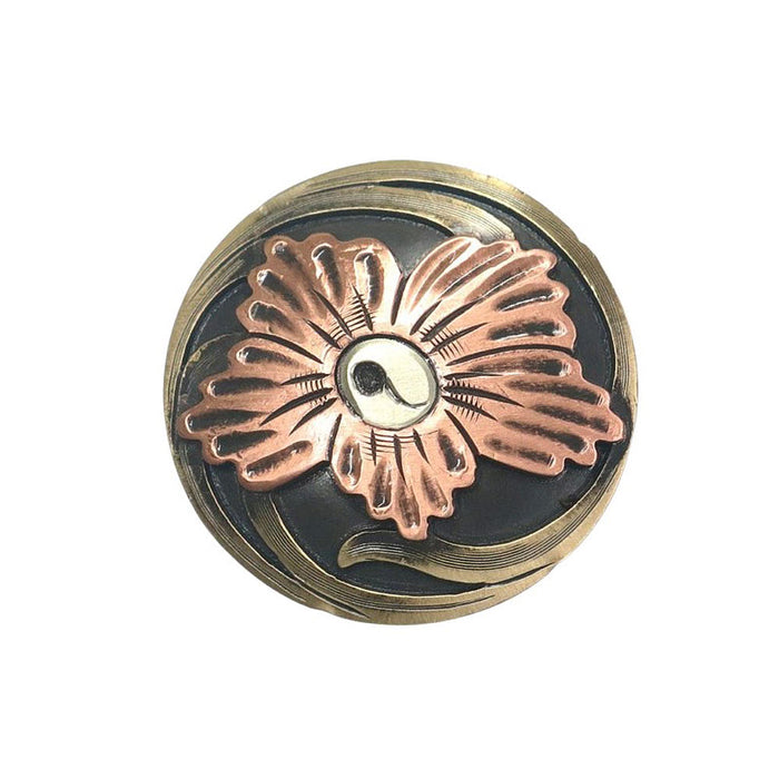1.5in Merlane Copper Flower Screwback Concho