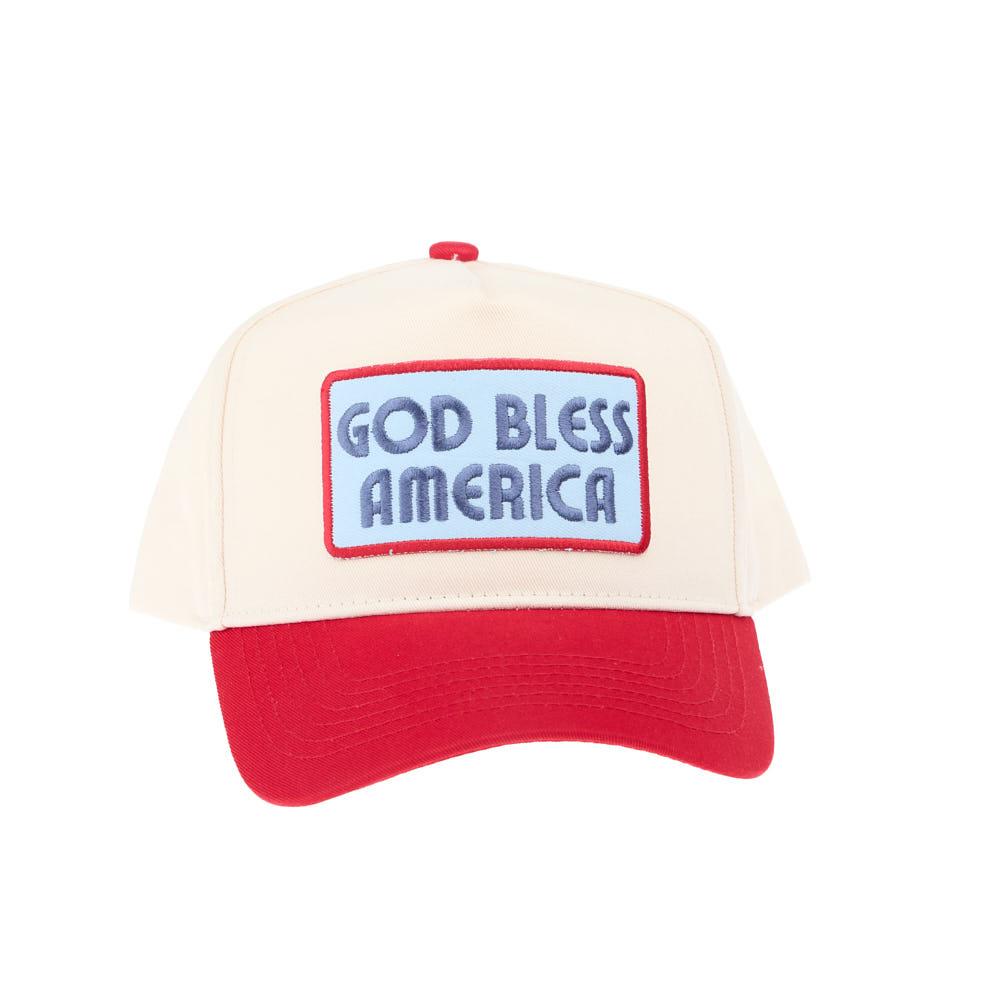 Kenzkustomz Women's Red God Bless America Cap