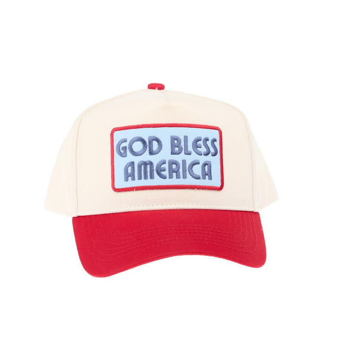 Women's Red God Bless America Cap