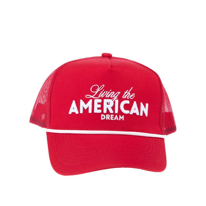 Women's Red Living The American Dream Cap