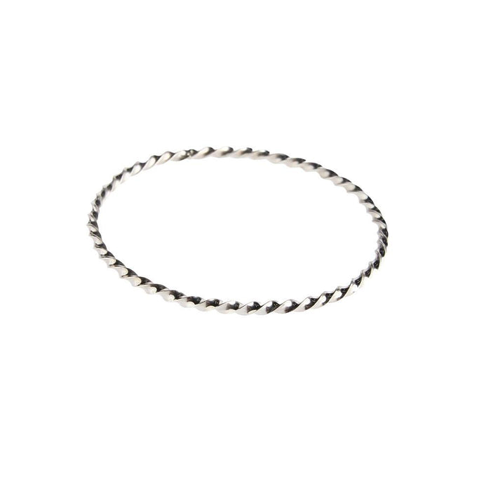 Handmade Twisted Sterling Silver Bangle