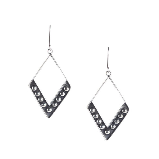 Sterling Dot Diamond Earrings