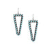 Sterling & Turquoise Drop Triangle Earrings