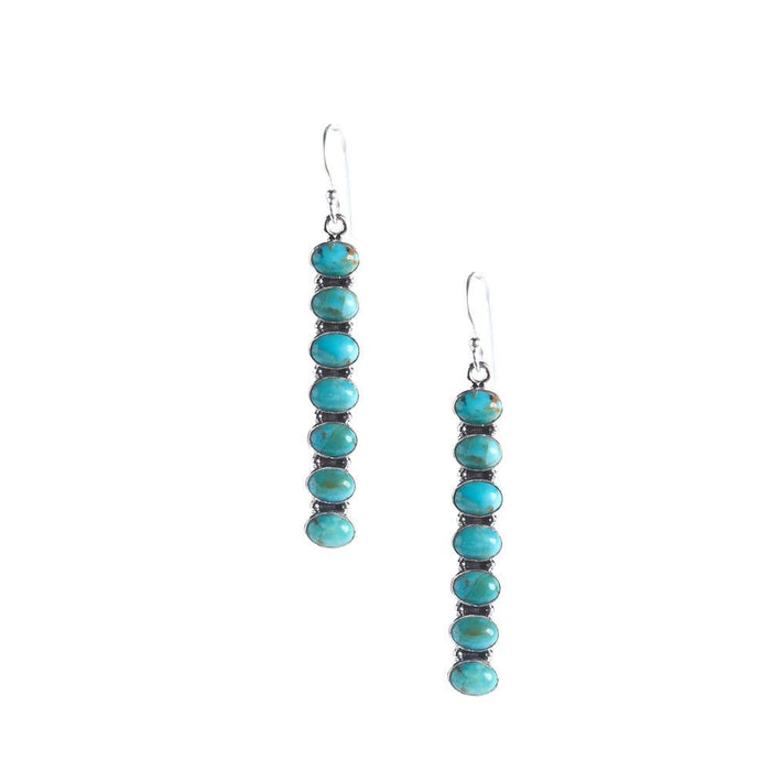 Sterling Turquoise Bar Earrings