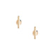 Gold Plated Sterling Silver Tiny Bar Stud Earrings