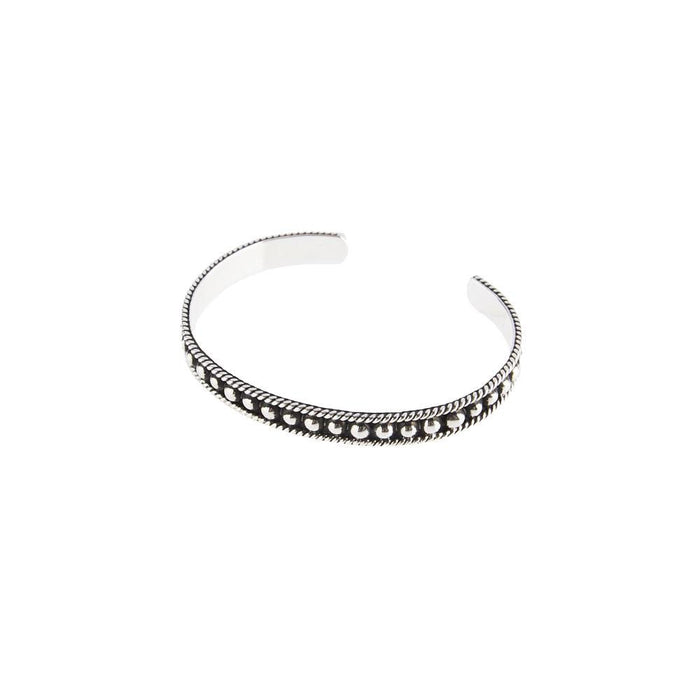 Sterling Silver Thin Dot Cuff