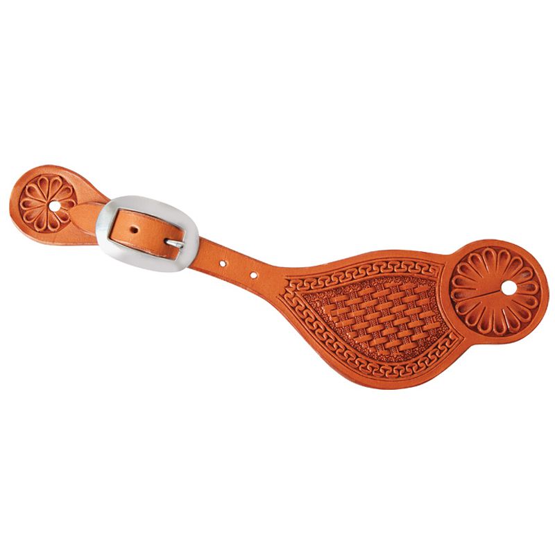 Natural Basket Tombstone Spur Strap