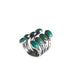 Sterling Silver Turquoise Detailed Open Ring