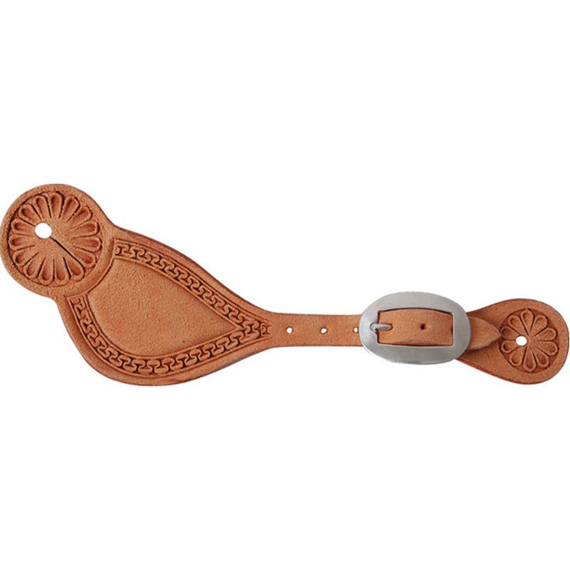 Natural Roughout Tombstone Spur Strap