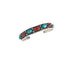 Sterling Silver Kingman Turquoise & Coral Cuff