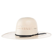 7710 2 Cord Black Band 4 1/2in Brim Open Crown Straw Cowboy Hat