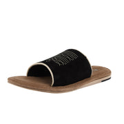 Women's Black Suede With Toe Bug Sandal
