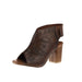 Women's Mika Brown Tooled Open Toe Sandal