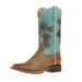 Women's Flowers In Bloom Tan Vamp 11In Teal Floral Top Boot