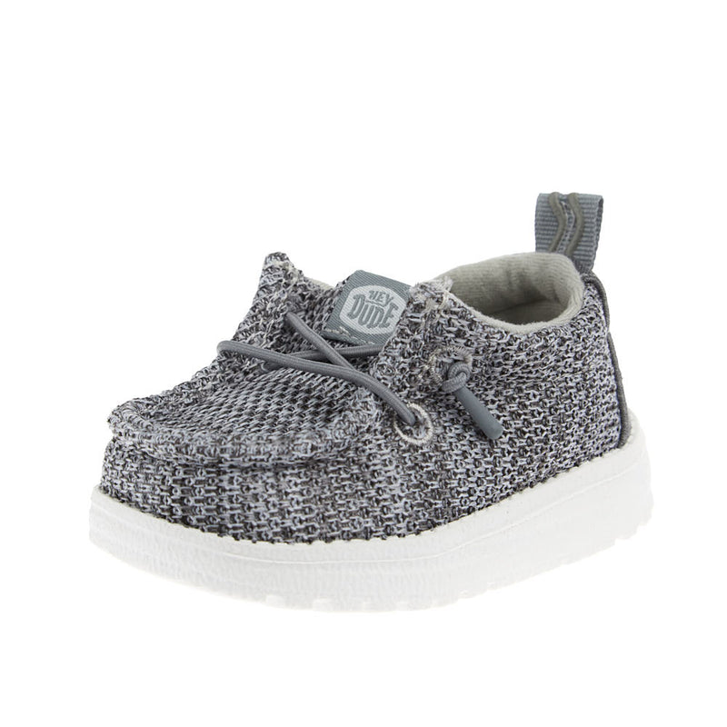 Infant's Lil Slip On Core Grey and White Casual Shoe