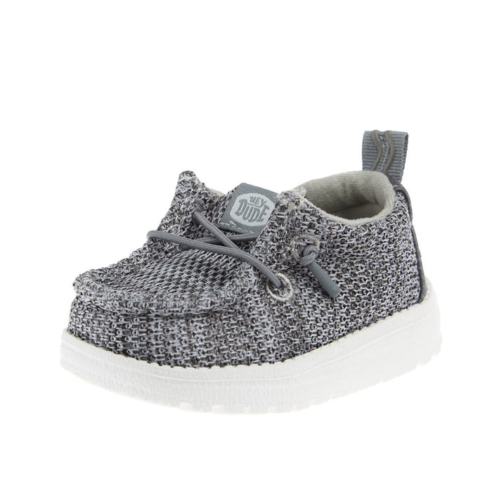 Infant's Lil Slip On Core Grey and White Casual Shoe