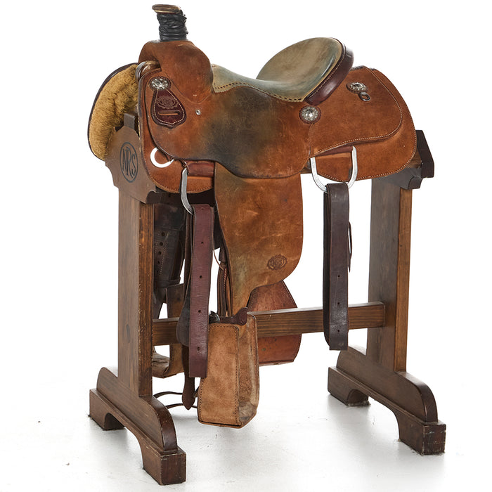 Used 13.5in Roughout Padded Seat Team Roper