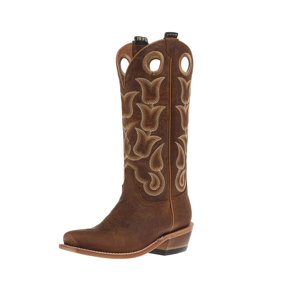 Hyer Boots Women's Tipton Saddle Tan Crunch Cowhide Vamp 13in