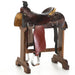Used 16in Basket Stamp Quilted Seat Team Roper
