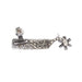 1in Silver Scroll 6pt Rowel Spurs