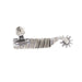 1in Silver Bar 10pt Rowel Spurs