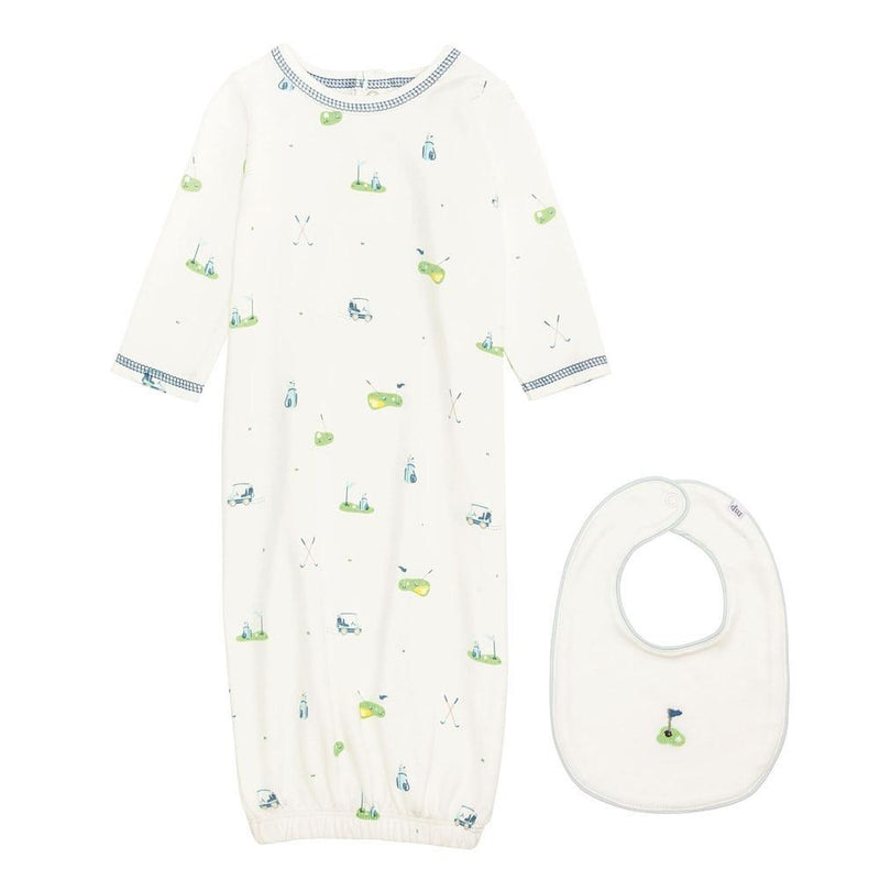 Boy's Blue Golf Gown & Bib Set