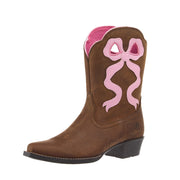 Kid's Lil Beaux Distressed Brown Vamp 8in Matching Top
