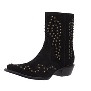 Women's Siren Black Suede Studded Bootie