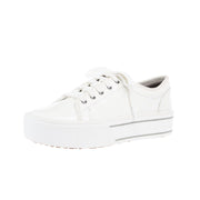 Women's Skylar Patent White Croc Print Lace Up