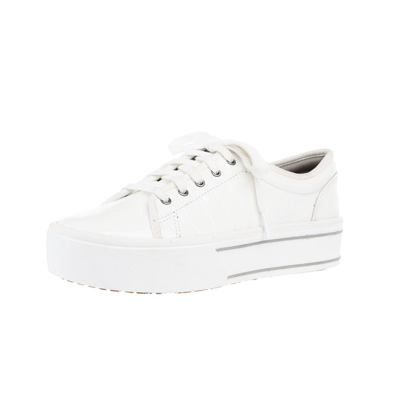 Women's Skylar Patent White Croc Print Lace Up