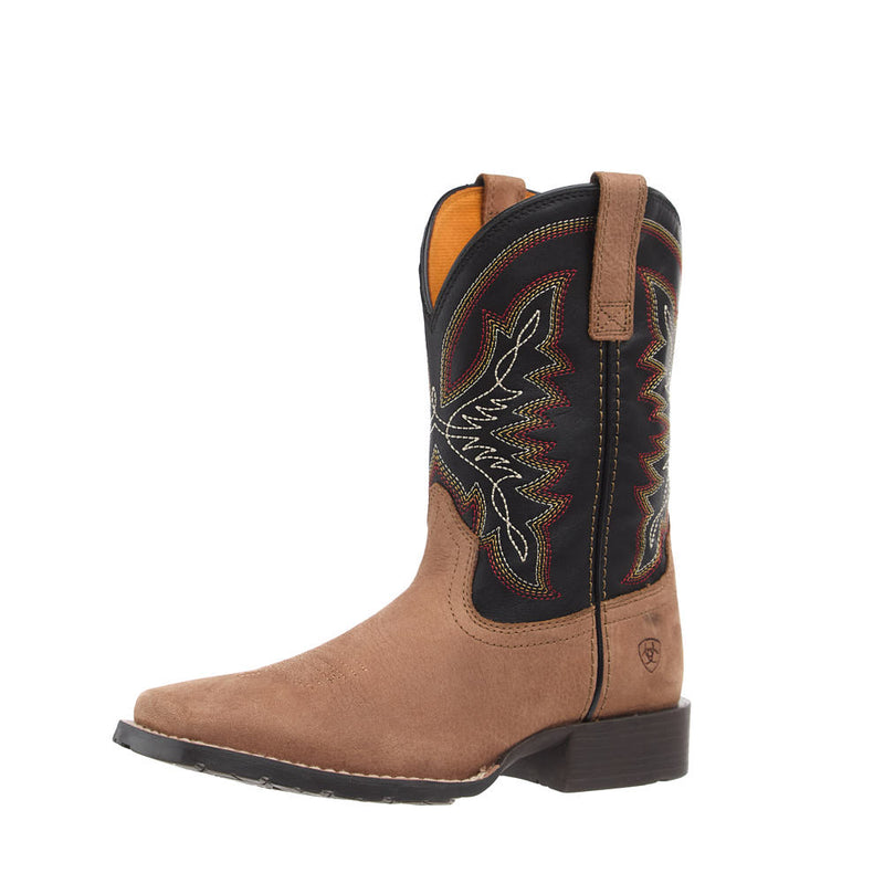 Kid's Hybrid Rancher Dusted Brown Vamp 8in Black Top