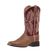Women's Canyon Point Desert Sand Vamp 11in Red Embroidered Top Boot