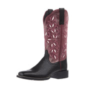 Women's Round up Holly Obsidian Vamp 12in Fairy Berry Top Boot