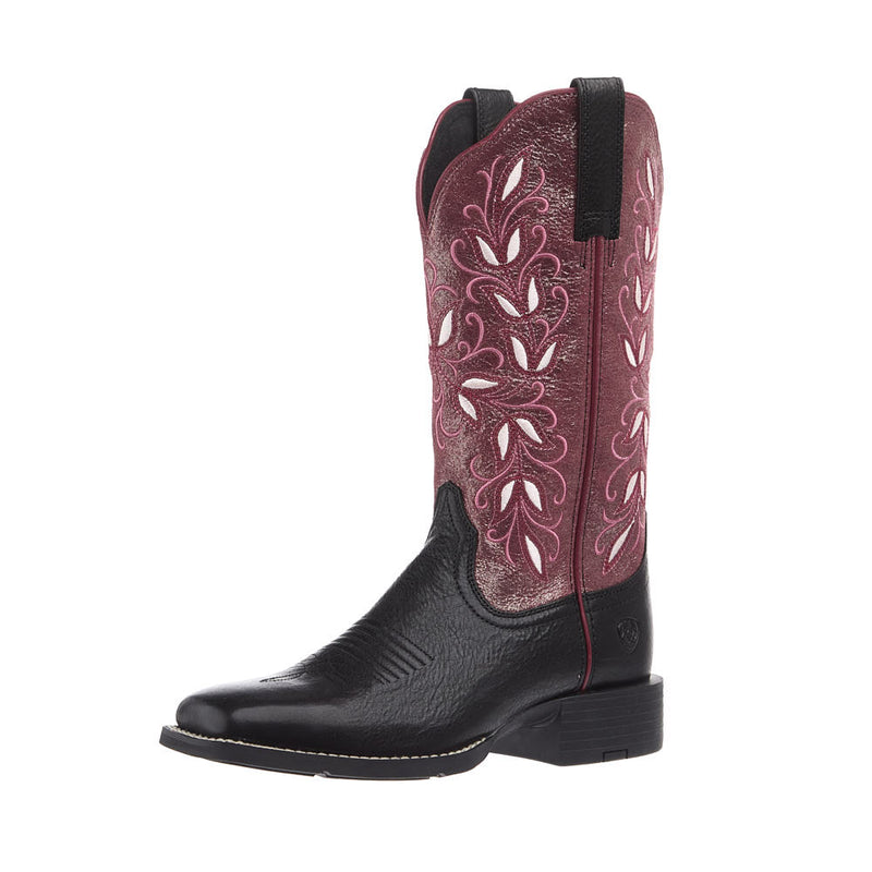 Women's Round up Holly Obsidian Vamp 12in Fairy Berry Top Boot